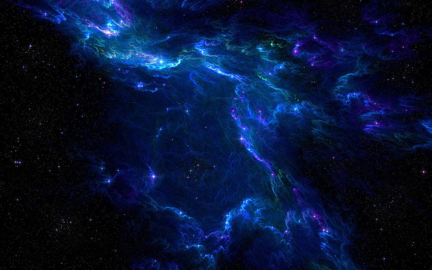 Hintergrund der dunklen Materie, blauer Universumsraum HD-Hintergrundbild