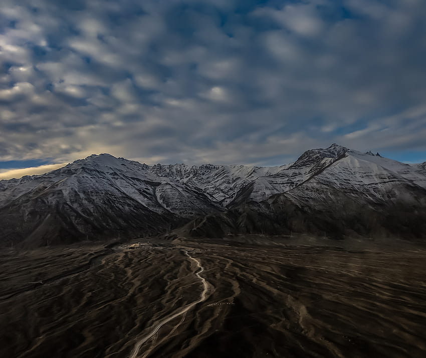 Sombre, montagnes, paysage, nature Fond d'écran HD