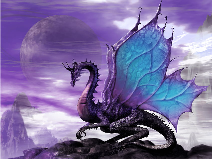 Purple Dragon by LadyDreamMaker on DeviantArt