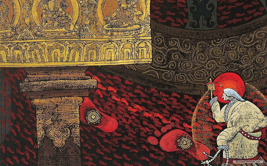 Buddhist art, Thangka painting, Tibetan HD wallpaper