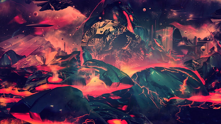 Abstract, Paint, Explosion, Fiction, That's Incredible, Peace, World, Apocalypse HD wallpaper