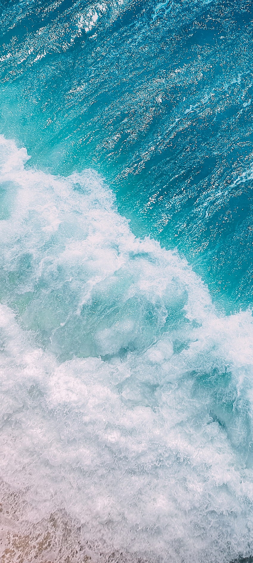海の波 , 空撮, 海, 水, ドローン , 自然, 緑の海の波 HD電話の壁紙