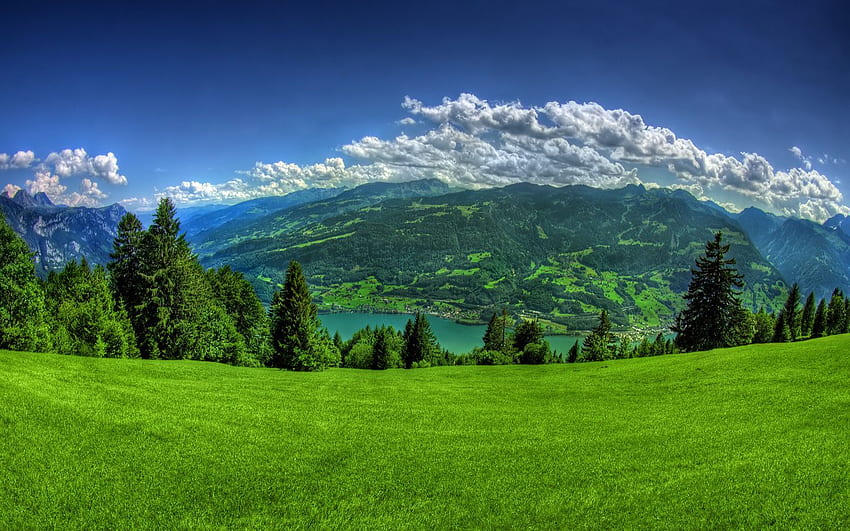 My Laptop - Green Pastures. Beautiful nature , nature , Summer landscape HD  wallpaper | Pxfuel