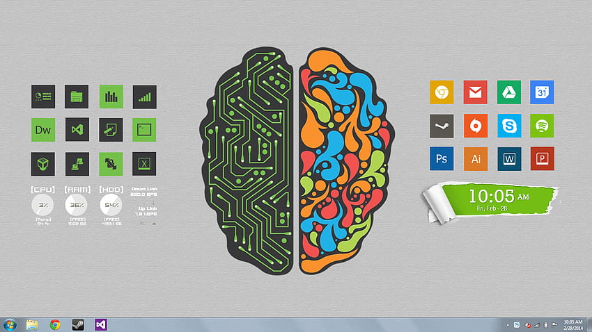 Minimalism Brain . All, Minimalist Brain HD wallpaper