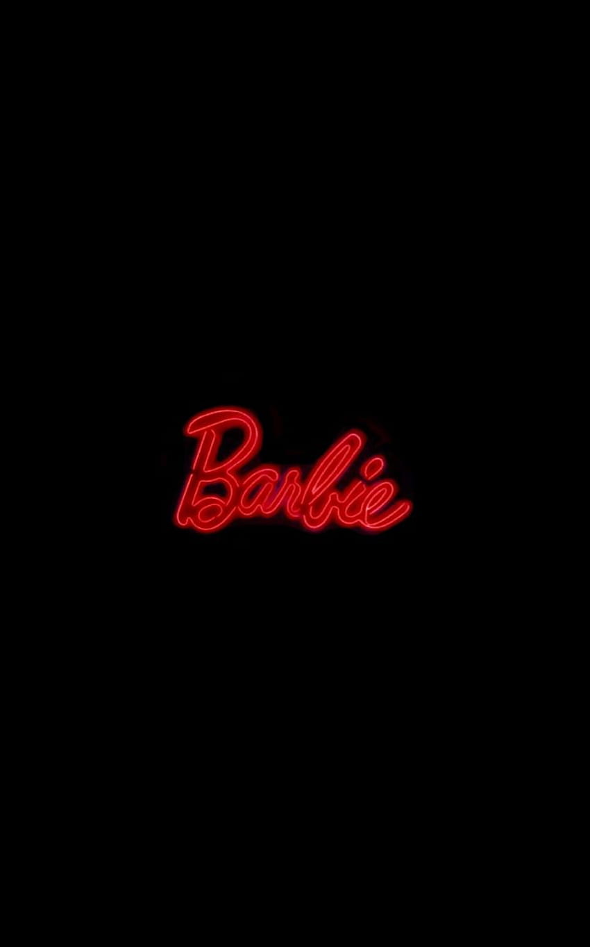 NEON / ORANGE BARBIE SIGN. Red words, Red and black , Red aesthetic, Red Neon Logo HD phone wallpaper | Pxfuel