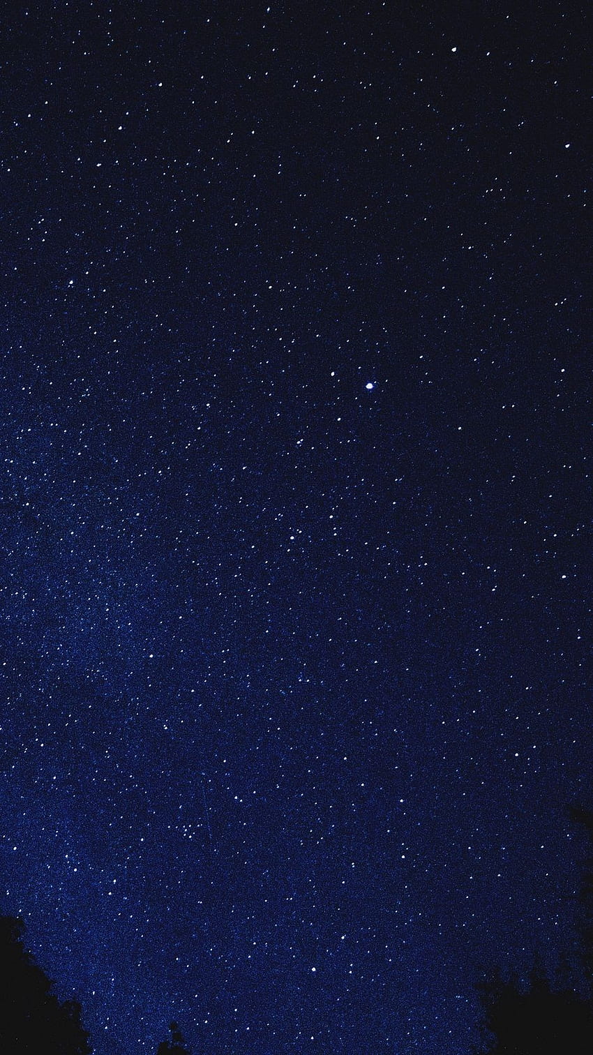 starry sky, shine, night, blue HD phone wallpaper