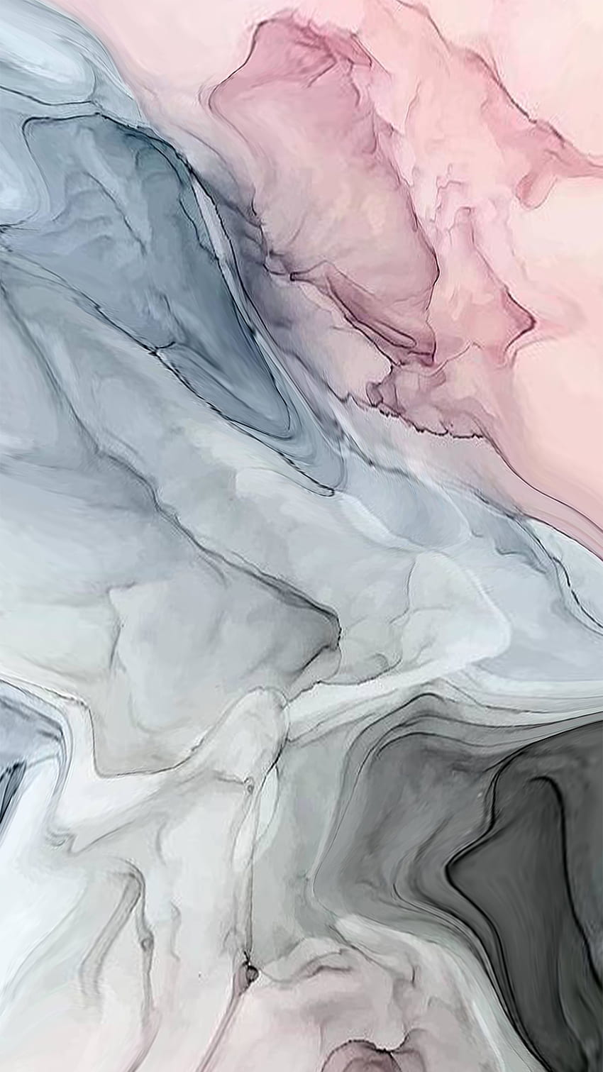 aesthetic marble ink, girly, grey pink, pastel, pink, cute HD phone wallpaper