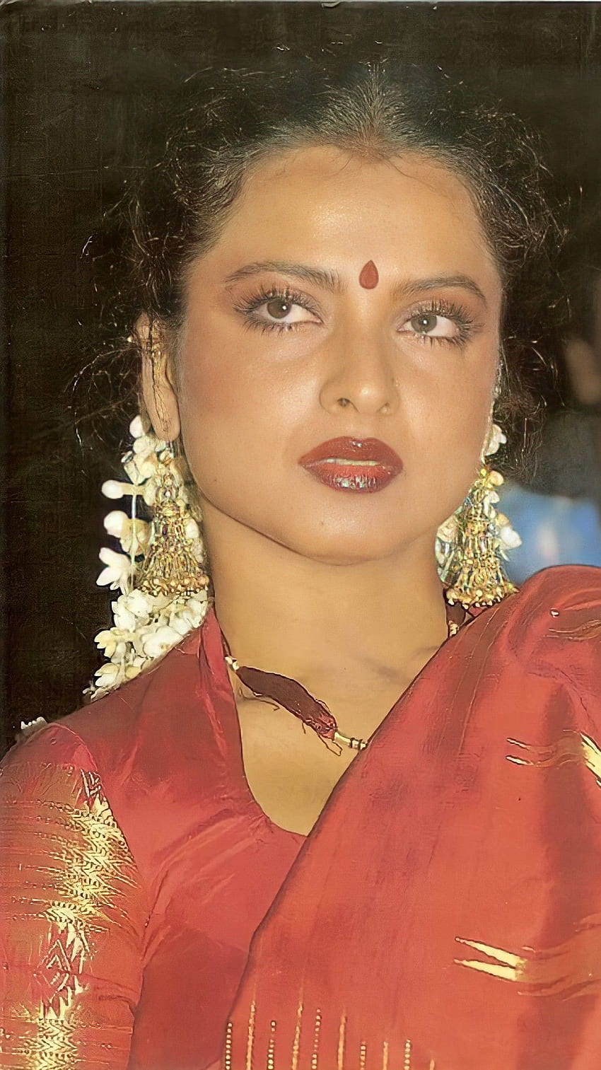 Rekha, bollywood actress, vintage HD phone wallpaper