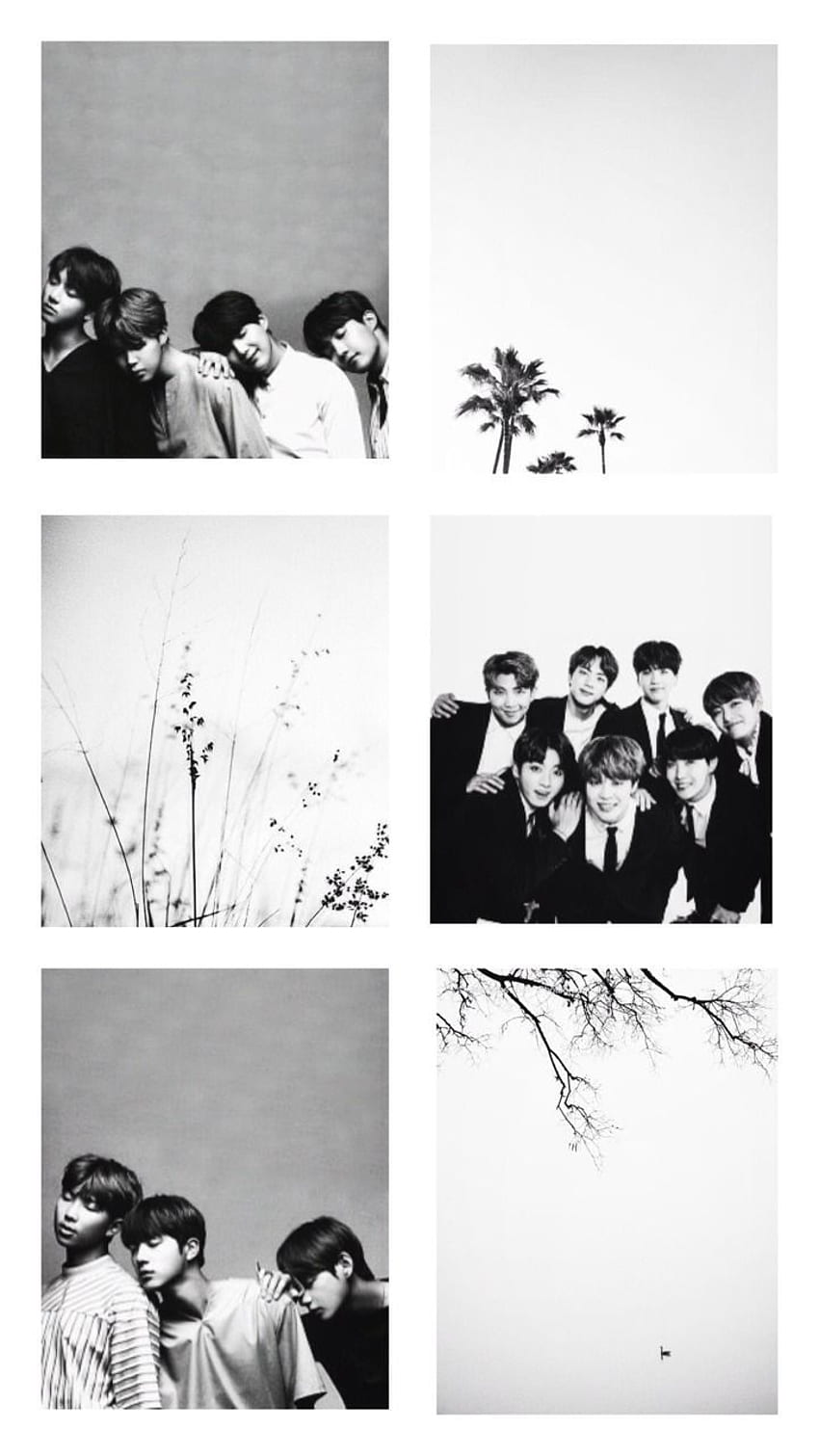 BTS Blanco y Negro. Bts en blanco y negro, estética Bts para teléfono, Bts,  BTS Dark and Wild Phone fondo de pantalla del teléfono | Pxfuel