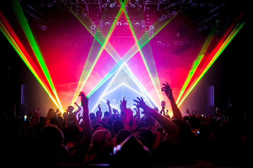 Laser show concert lights color abstraction psychedelic . HD wallpaper