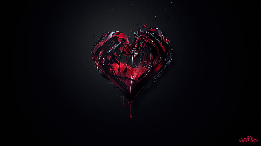 Robot, Heart, Love, Dark HD wallpaper | Pxfuel