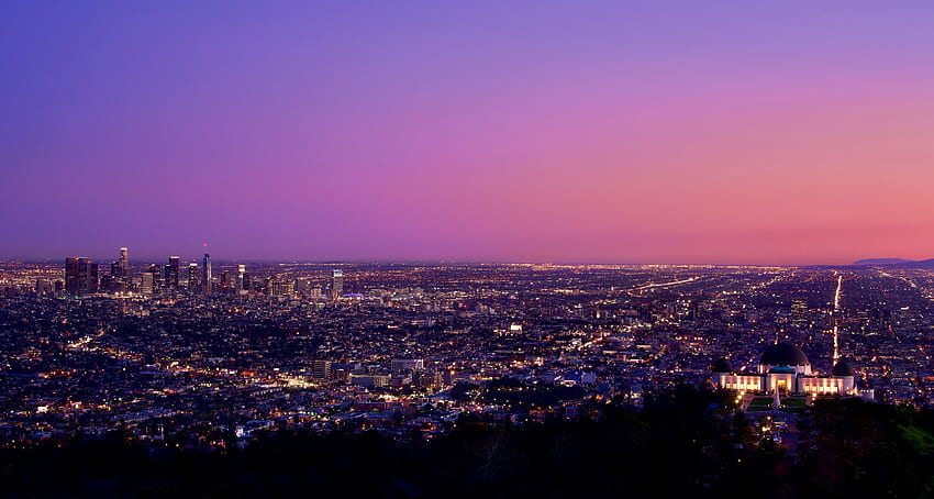 Miasta, noc, USA, miasto nocą, światła miasta, Stany Zjednoczone, Los Angeles Tapeta HD
