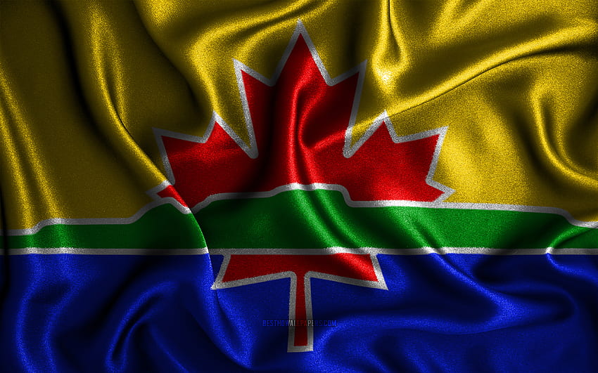 Thunder Bay flag, , silk wavy flags, canadian cities, Day of Thunder Bay, Flag of Thunder Bay, fabric flags, 3D art, Thunder Bay, cities of Canada, Thunder Bay 3D flag HD wallpaper