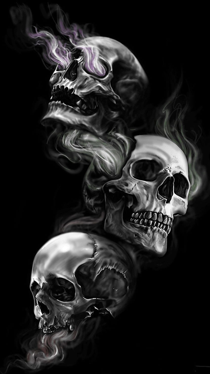 Badass Skull . Skull iphone, Android dark, Black skulls, Amazing Dark Art HD phone wallpaper