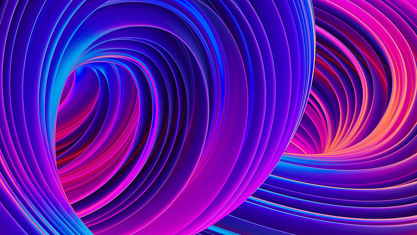 3D Swirls, นามธรรม, หมุนวน, 3d, นามธรรม 3 มิติ, สีสัน วอลล์เปเปอร์ HD