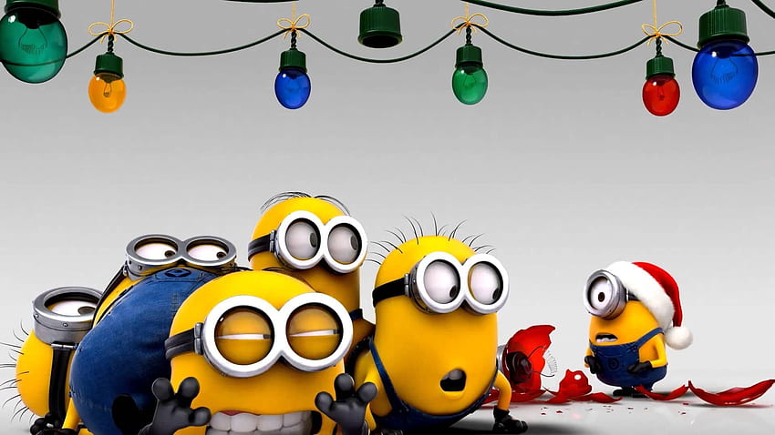 Christmas Minions Group HD wallpaper