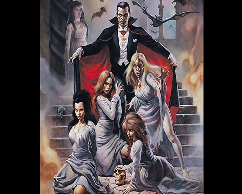 Spose di Dracula, Donne, Vampiri, Pipistrello, Topo, Dracula Sfondo HD