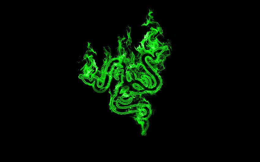 : Razer Background - Abstract, Flames, Green - - Jooinn HD wallpaper