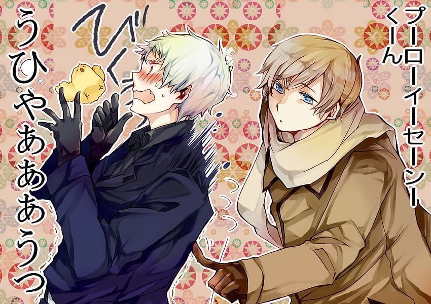 Hetalia. Russia Prussia i have no idea what they are saying but HD wallpaper