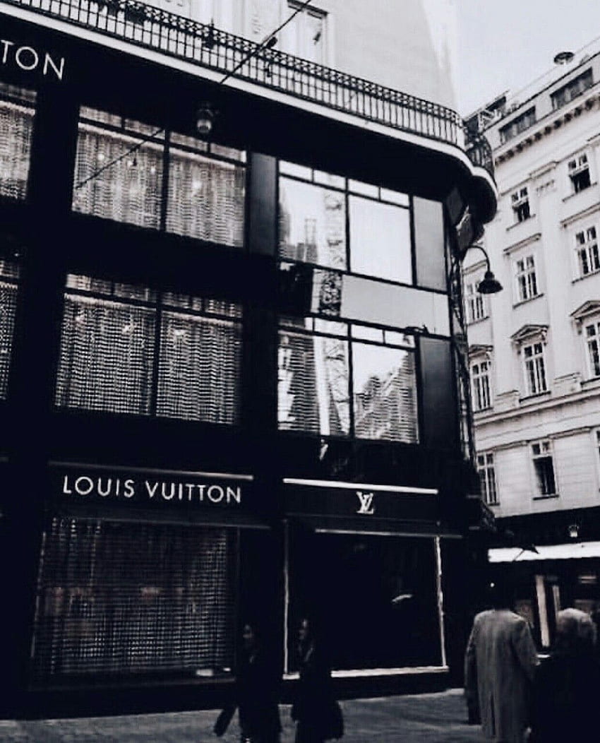 Louis Vuitton, shop, shopping, monochrome, HD phone wallpaper