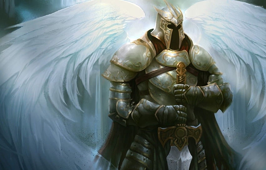 sword, armor, weapon, wings, ken, angel, blade HD wallpaper
