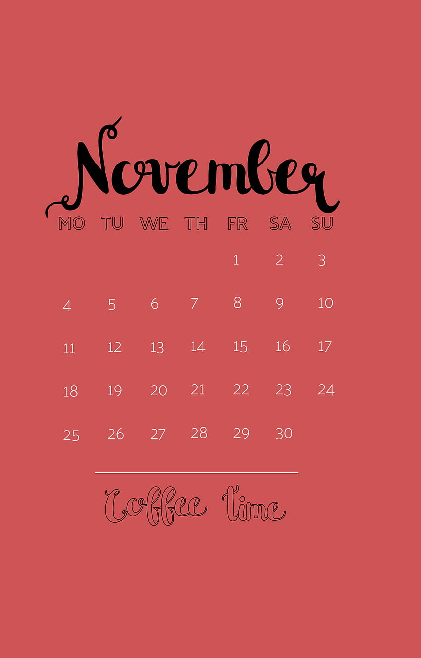 November Calendar 2022 Wallpaper  TubeWP
