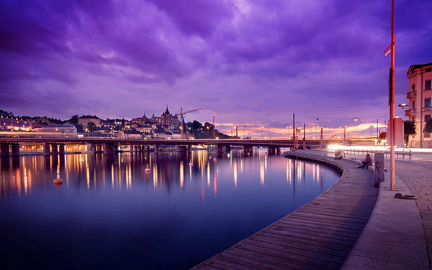 Städte, Menschen, Stadt, Ufer, Bank, Schweden, Stockholm HD-Hintergrundbild