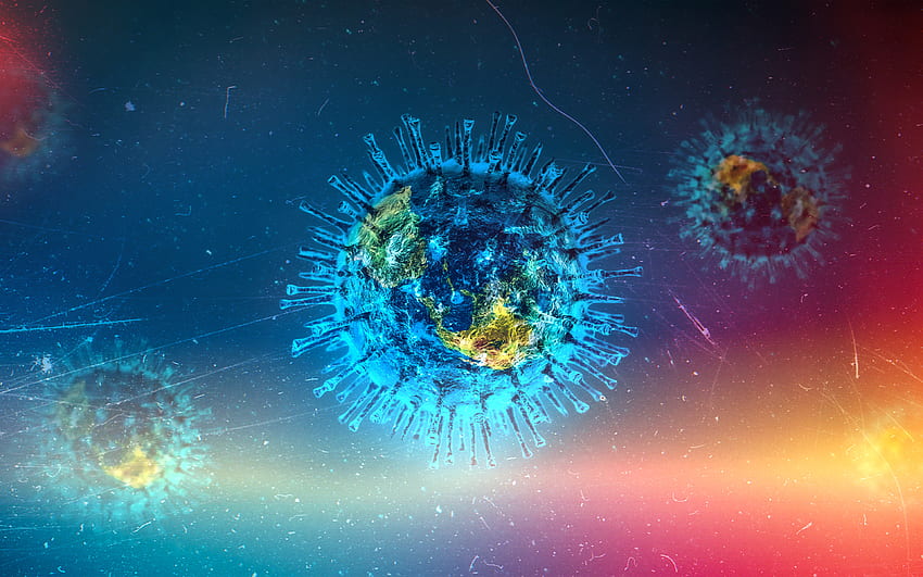 Covid-19, seni 3D, Coronavirus, vaksinasi, vaksin Covid, virus Wallpaper HD