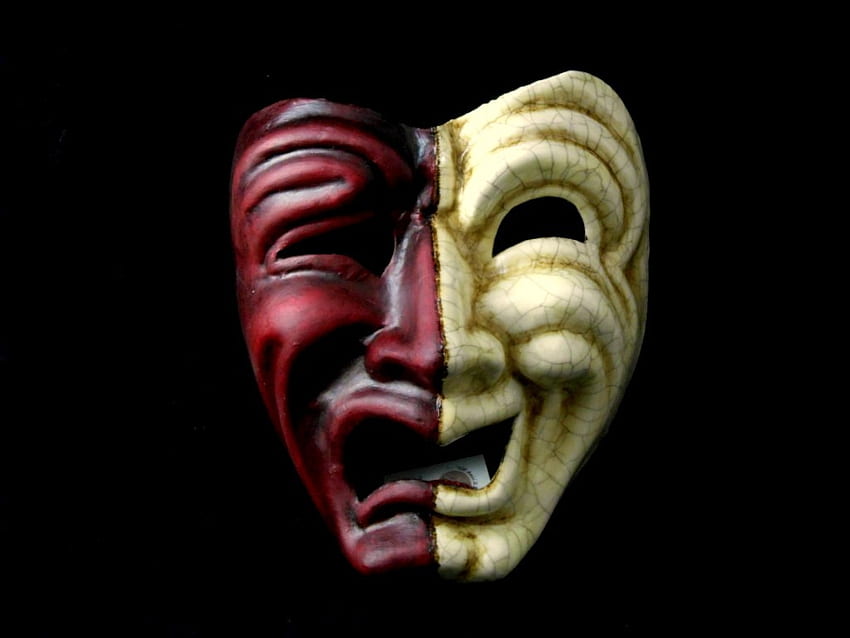 ağla ve gül craquelé - Gli Amici di Pierrot - El Yapımı Venedik Maskeleri, Komedi ve Trajedi HD duvar kağıdı