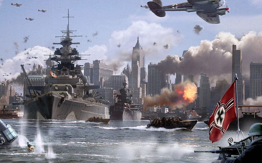 Zweiter Weltkrieg - KRIEG, deutsche Kriegsschiffe des 2. Weltkriegs HD-Hintergrundbild