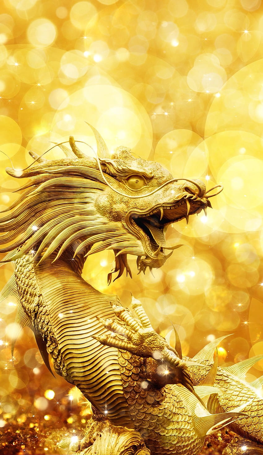 Golden dragon Wallpaper Download  MOONAZ
