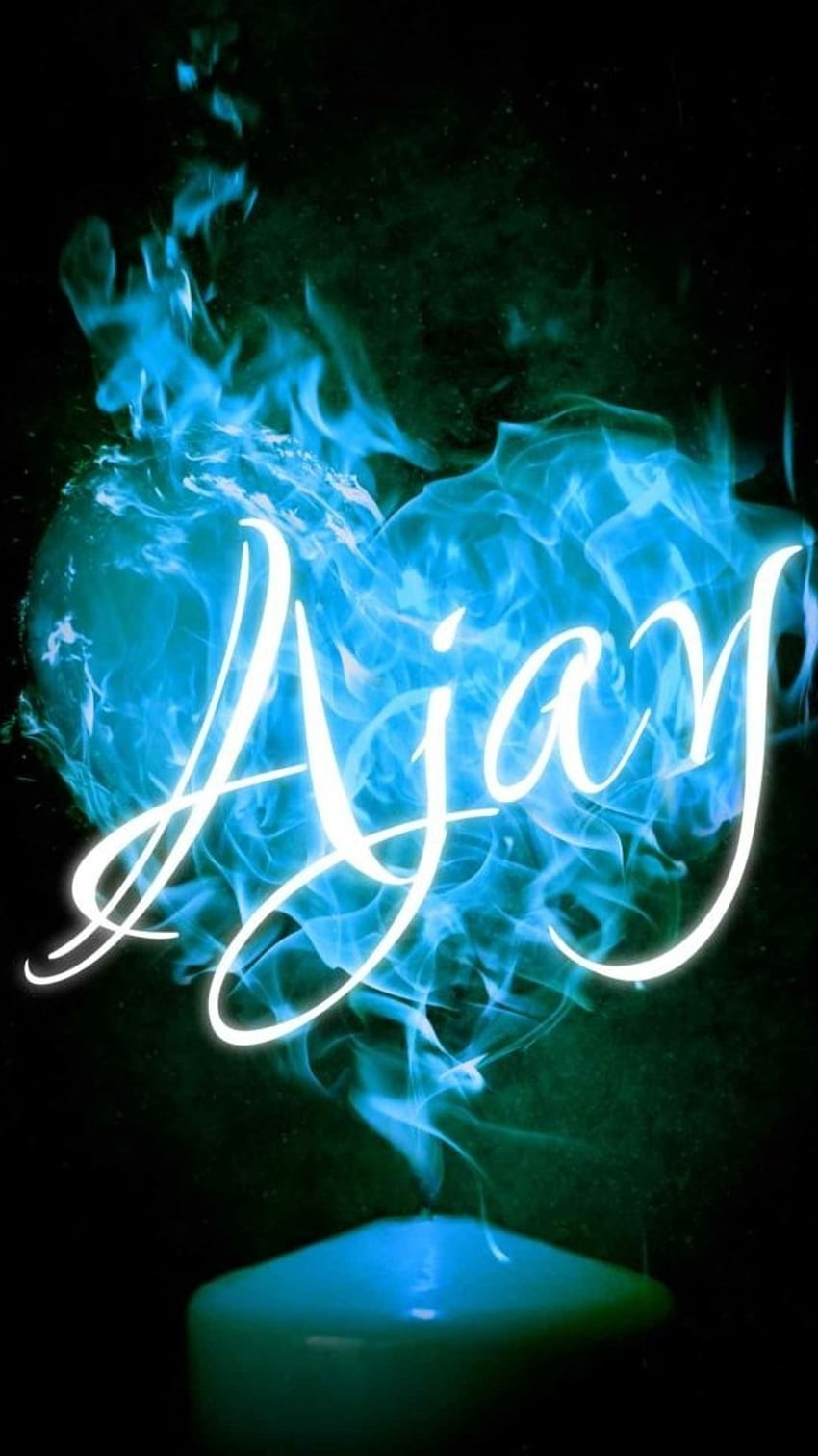 A Name, Ajay, Blue Heart HD phone wallpaper | Pxfuel
