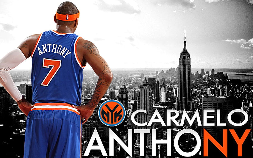 Carmelo Anthony, logo Carmelo Anthony Tapeta HD