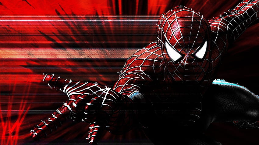 Spider Man Red Background, Spider-Man Red HD wallpaper