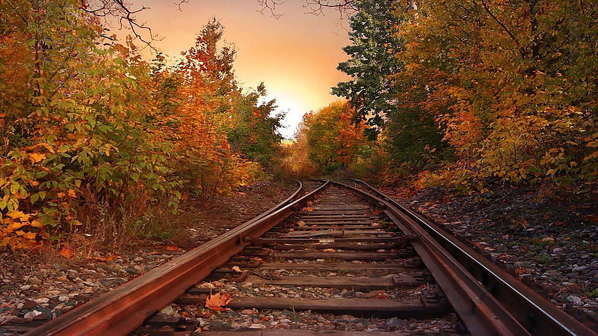 Evening Autumn Rail Hq Backgrounds Autumn . Original Resolution px HD wallpaper