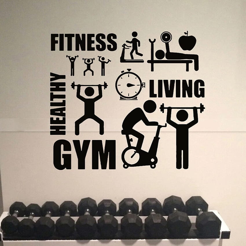 Fitness Gym Healthy Exercise Athletic Vinyl Wall Sticker Decal Sport Bodybuilder Modern Office Home Decoration C586. Wall Stickers. - AliExpress HD phone wallpaper