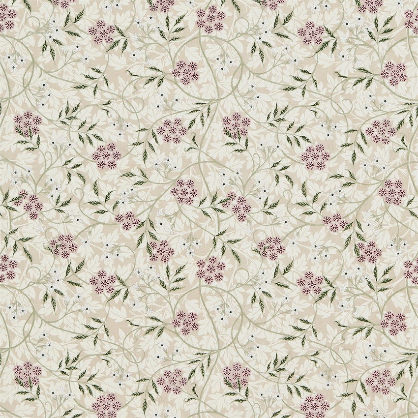 Style Library - The Premier Destination for Stylish and Quality British Design. Products. Jasmine Embroidery Fabric (DMEM234552). Woodland Embroideries. By Morris & Co HD phone wallpaper