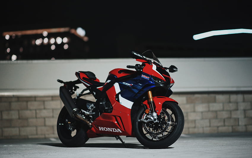2022, Honda CBR1000RR, widok z boku, na zewnątrz, czerwony CBR1000RR, japońskie motocykle sportowe, Honda Tapeta HD