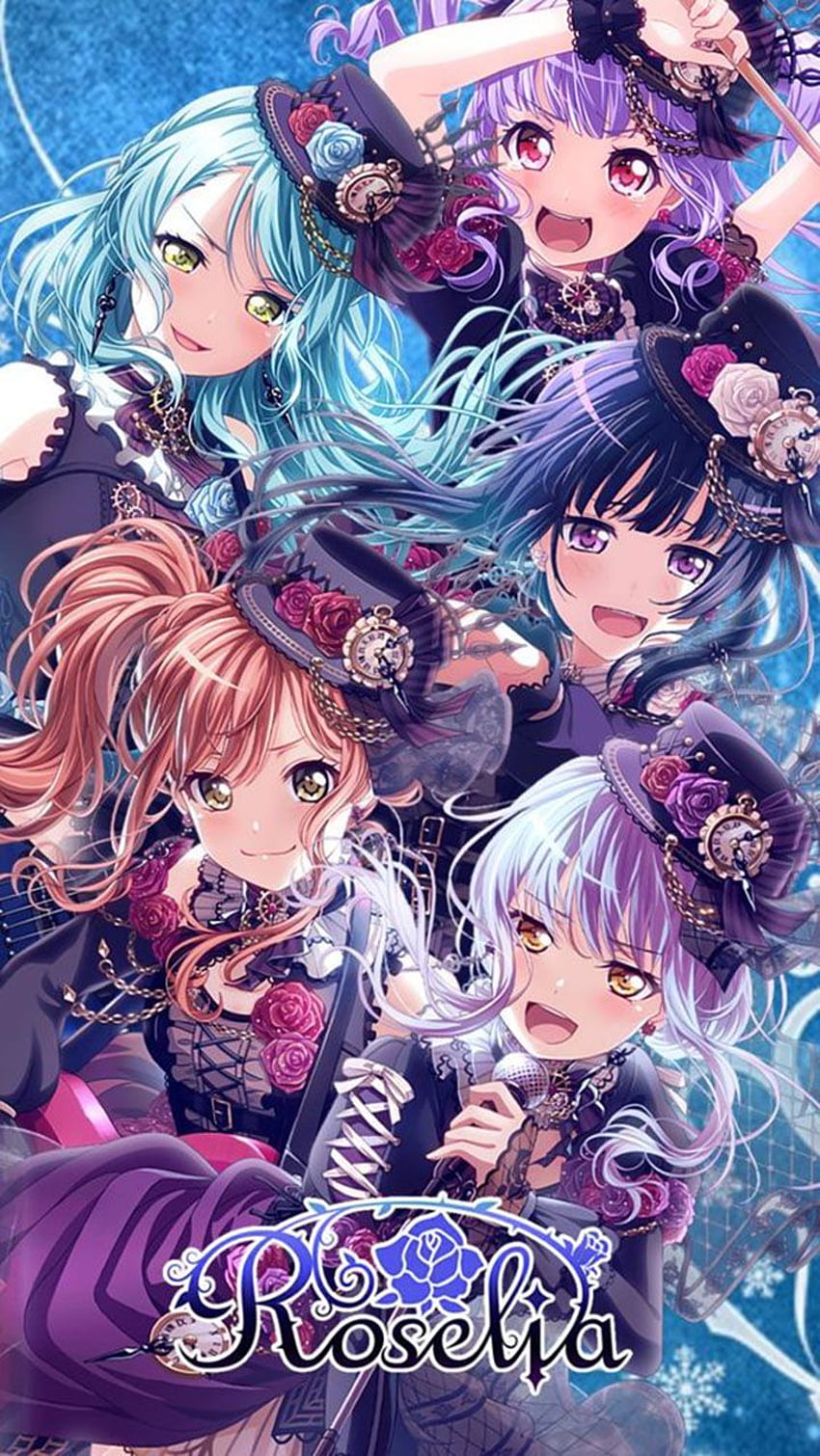 Pin de Bang Dream : Girls Band Party, Roselia Bang Dream fondo de pantalla del teléfono