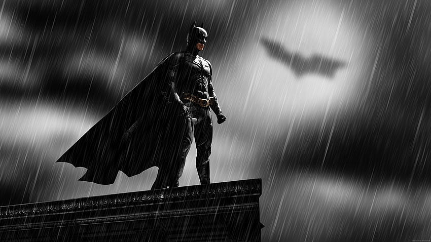 Batman, Rooftops, Rain, Bat Signal, MessenjahMatt, İnsanlar / ve Mobil Arka Planlar HD duvar kağıdı