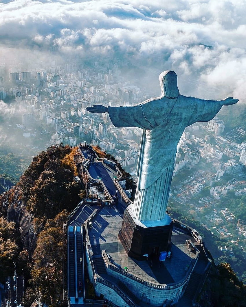 Cristo il Redentore. Rio de Janeiro, Rio de Janeiro, Rio Sfondo del telefono HD