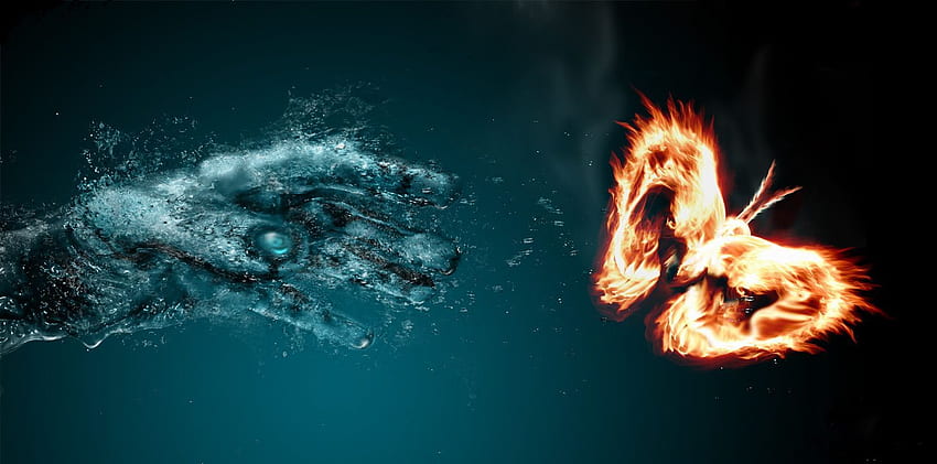 Love Fire & Water - -, น้ำ vs ไฟ วอลล์เปเปอร์ HD