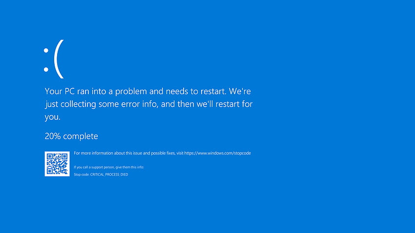 azul de la muerte, de bloqueo de Windows 1.0 fondo de pantalla