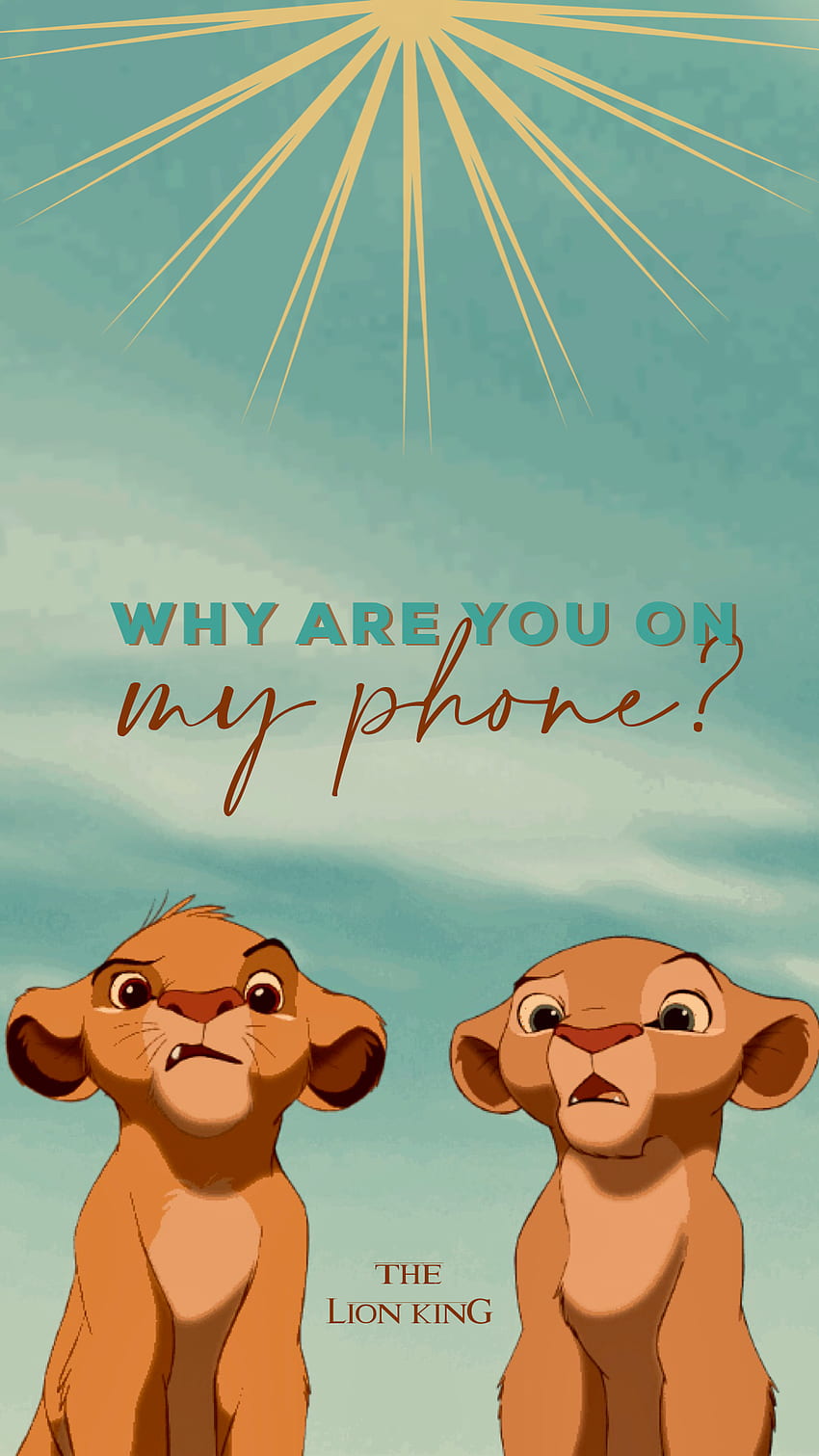 Lion King . Cartoon iphone, Funny phone , Funny lockscreen, Lion King Aesthetic HD phone wallpaper