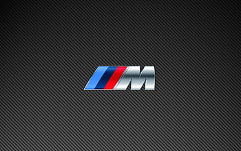 Bmw m logo carbon, HD wallpaper