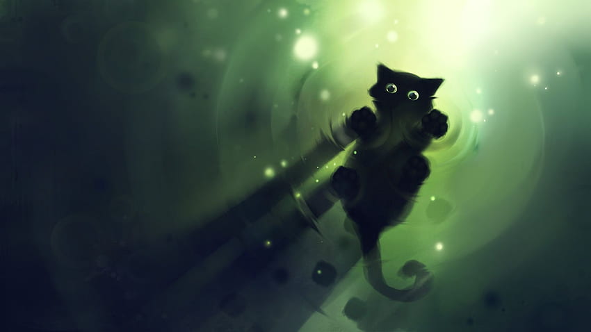 Lindo Anime Cat iPhone, Gato Negro Kawaii fondo de pantalla
