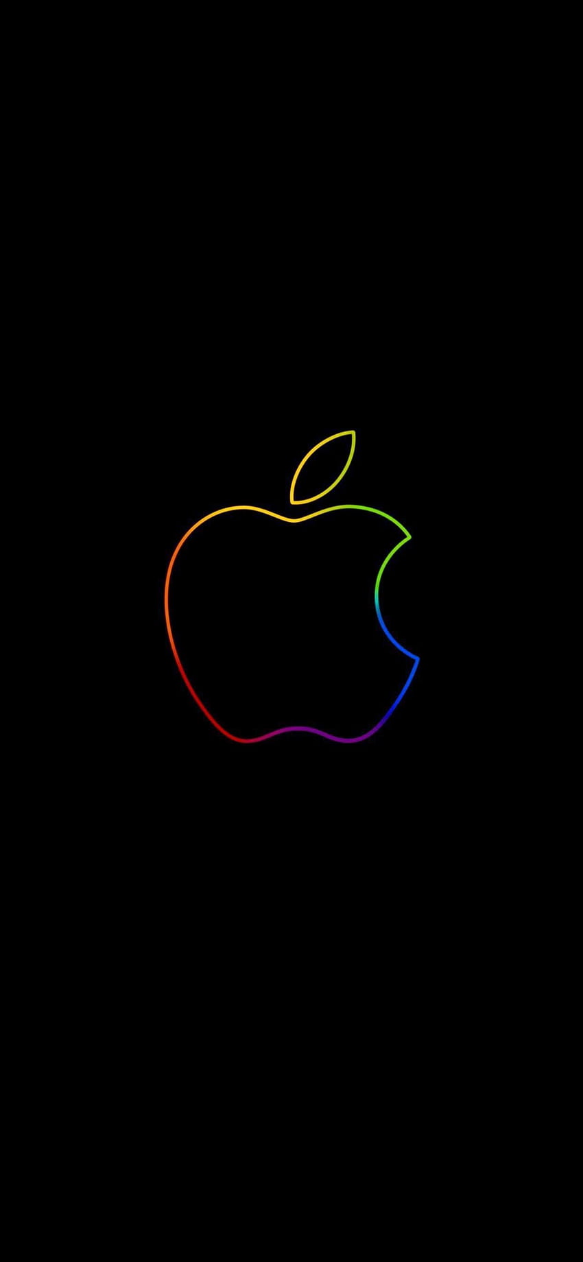 Apple Logosu Neon HD telefon duvar kağıdı