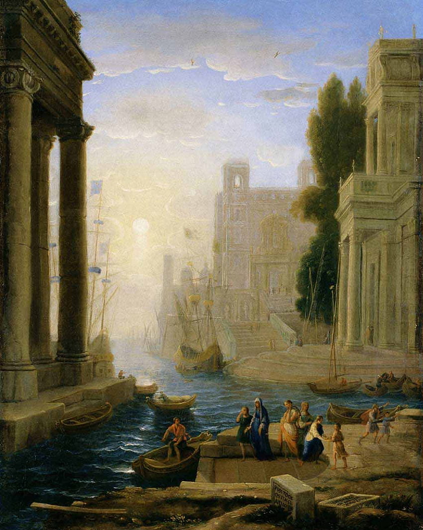 Embarkation of Saint Paula - Claude Lorrain Fine Art Print. Art, Baroque art, Baroque painting HD phone wallpaper