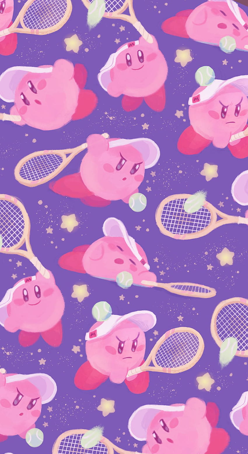 tennis kirbys, Cute Kirby HD phone wallpaper