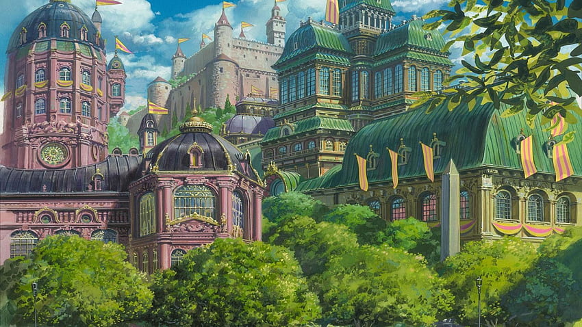 Howls Moving Castle, Moving Scenes HD wallpaper